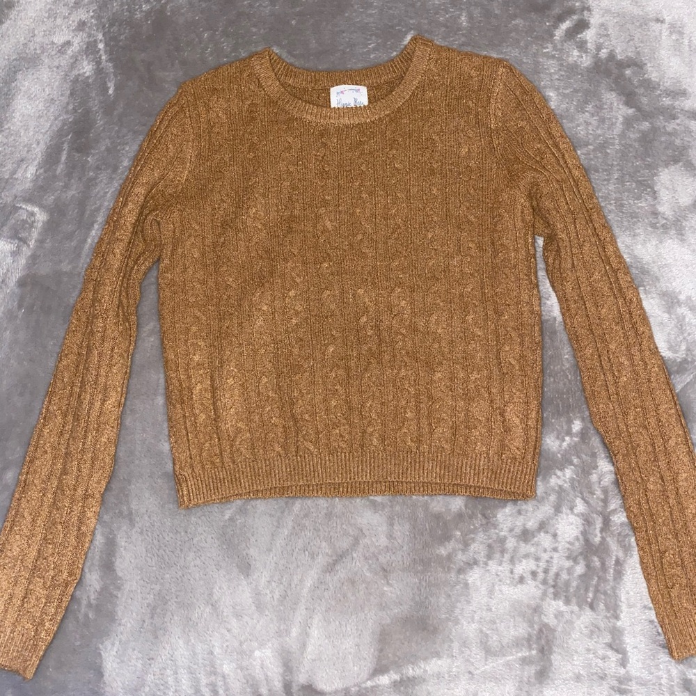 Cable Knit Brown Sweater